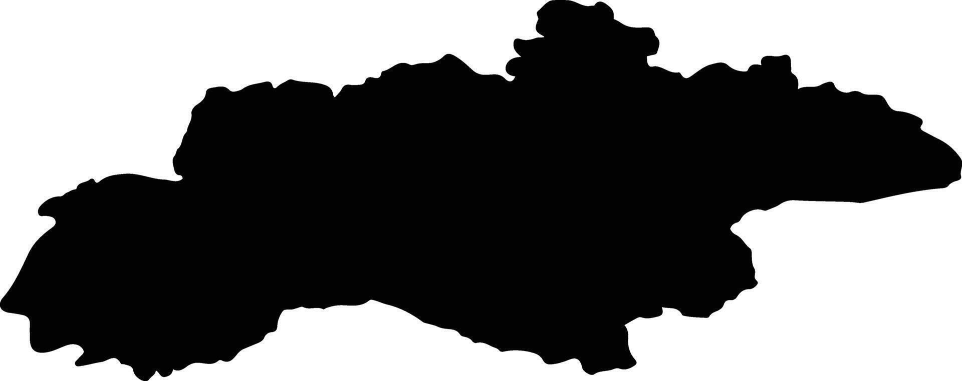 Obluchensky District Russia silhouette map vector