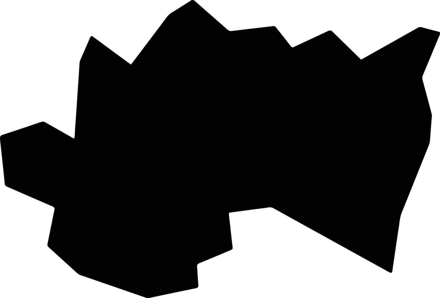 Obokun Nigeria silhouette map vector