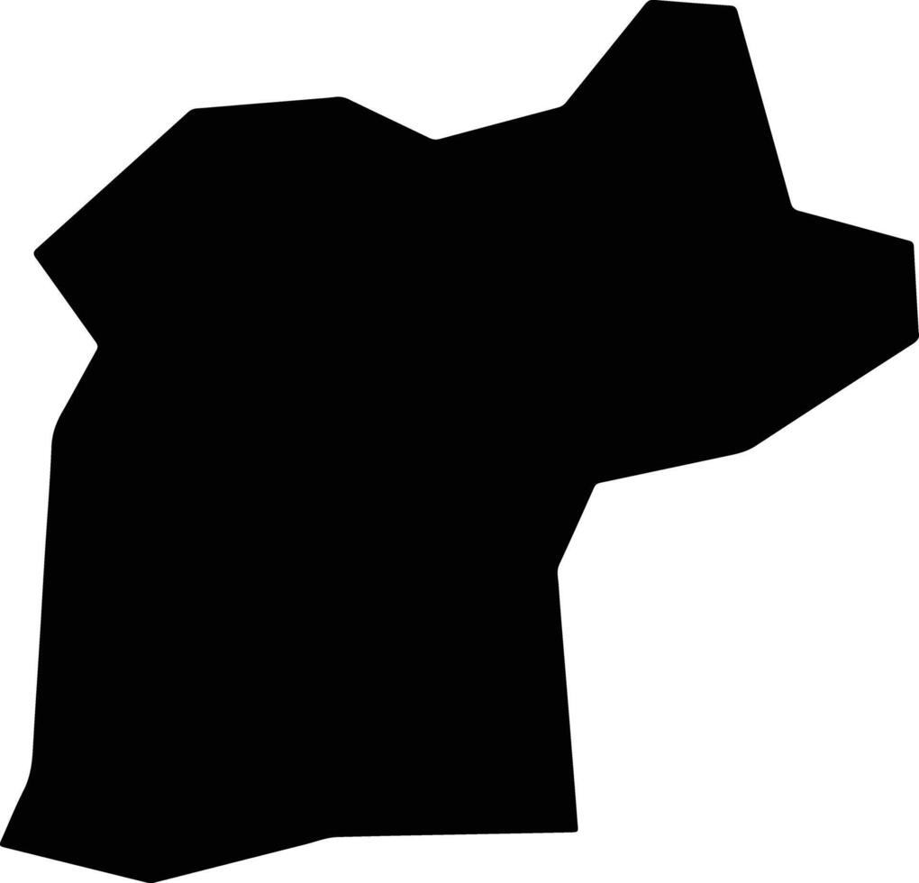 Obot Akara Nigeria silhouette map vector