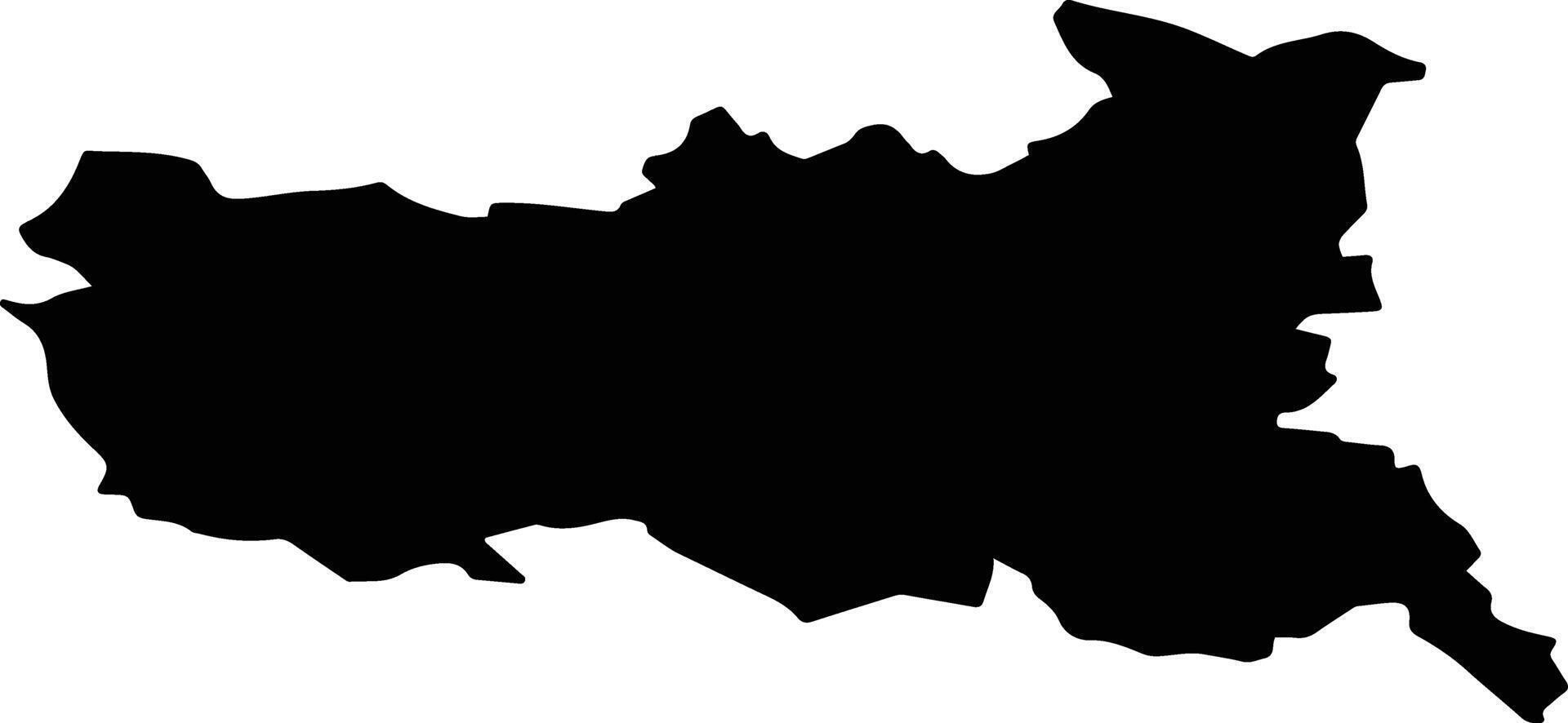 Oboyansky District Russia silhouette map vector