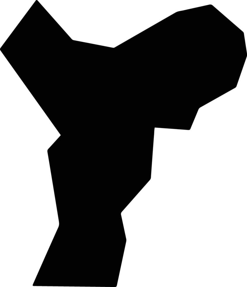 Obudu Nigeria silhouette map vector