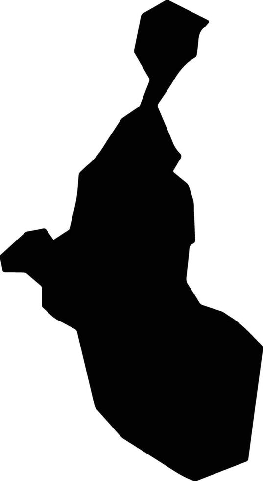 Obubra Nigeria silhouette map vector