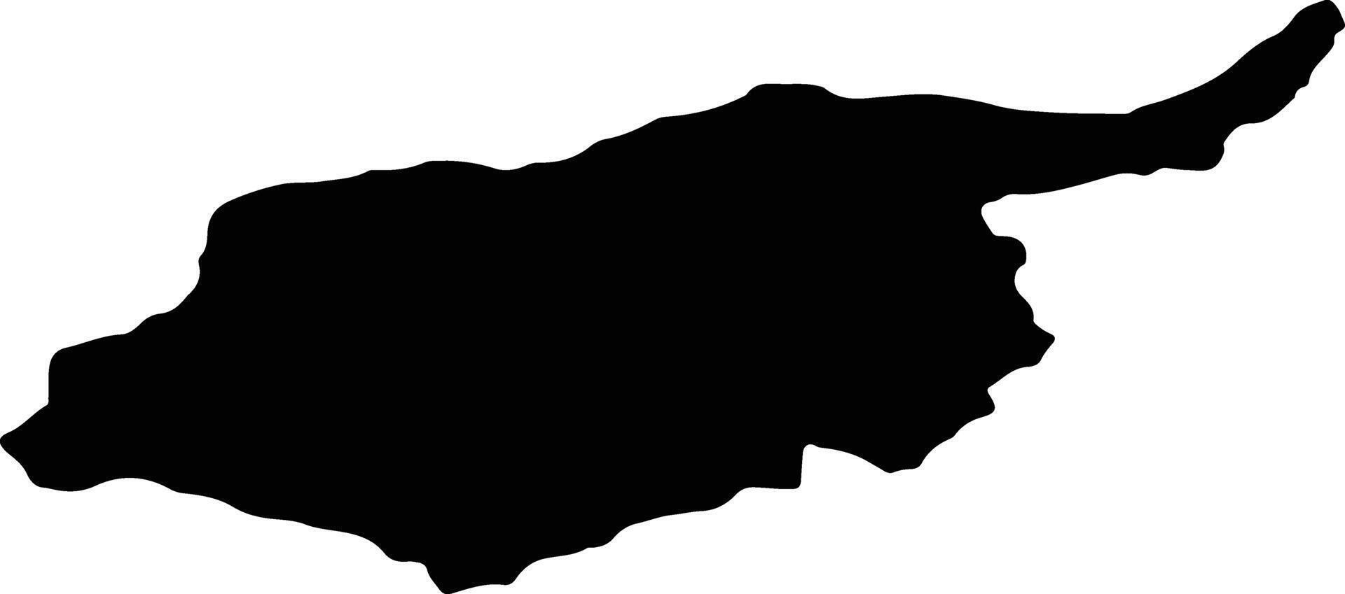 Ochamchire Georgia silhouette map vector
