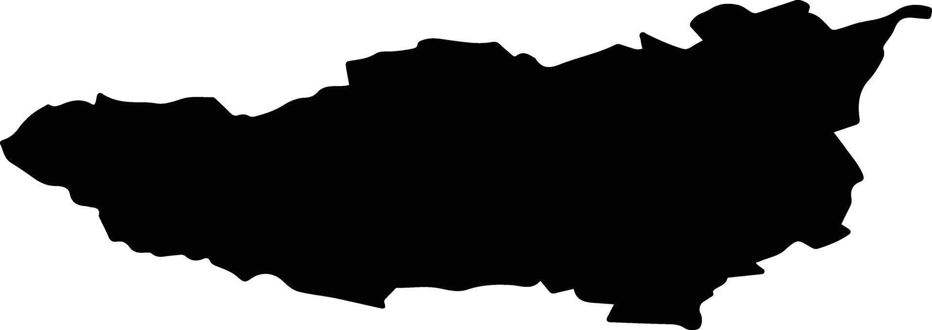 Ochyorsky District Russia silhouette map vector