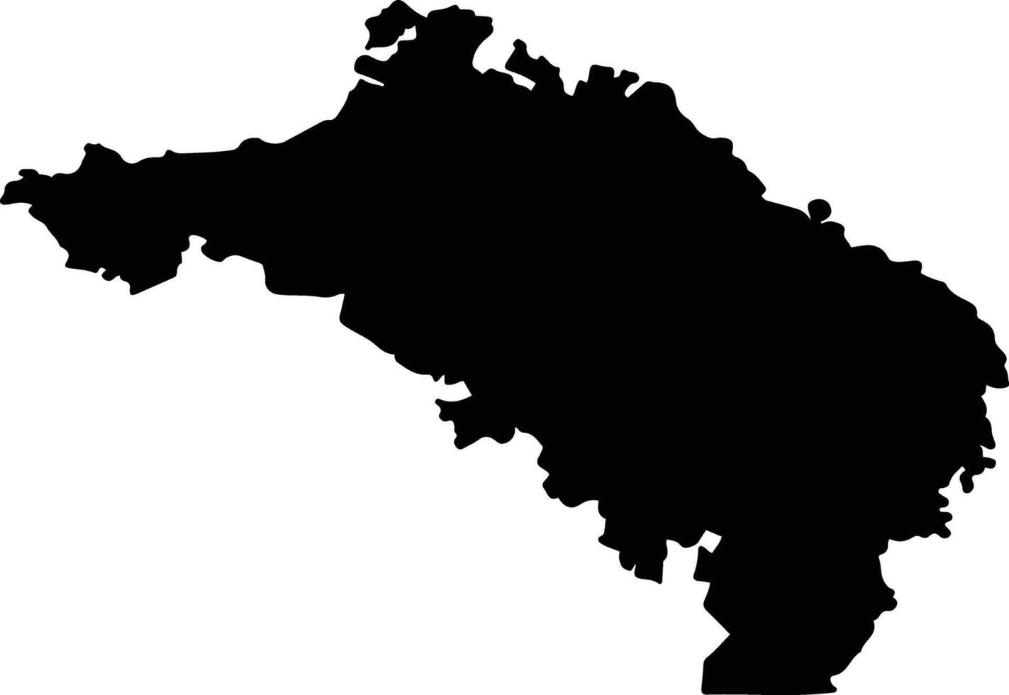 Ocosingo Mexico silhouette map vector