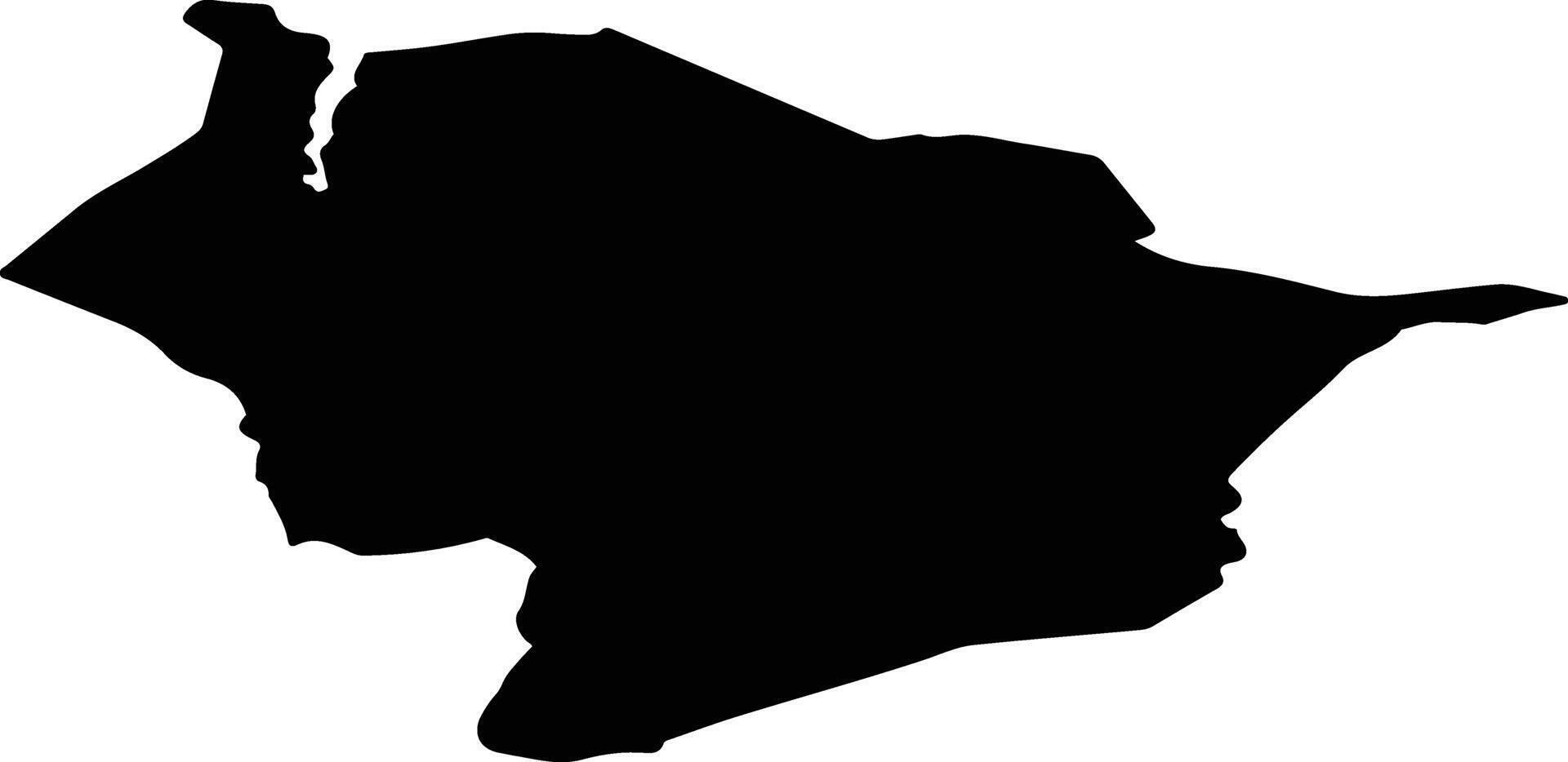 Odda nor Norway silhouette map vector