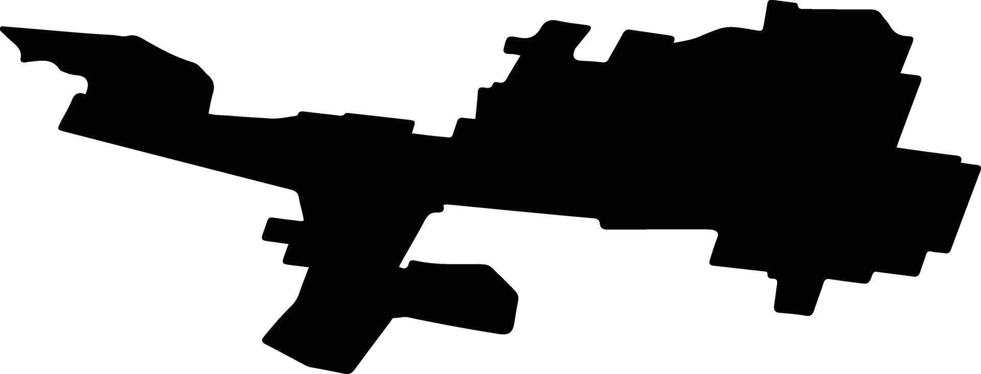Odessky District Russia silhouette map vector