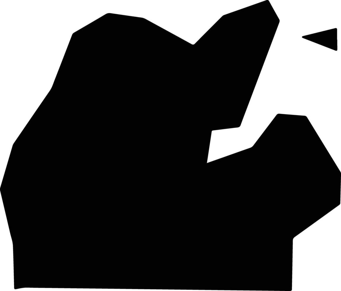 Odogbolu Nigeria silhouette map vector