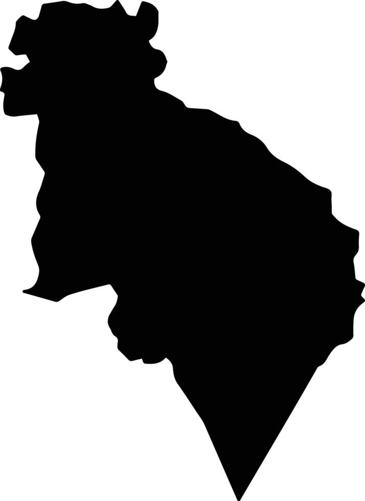 Odsan Saint Lucia silhouette map vector