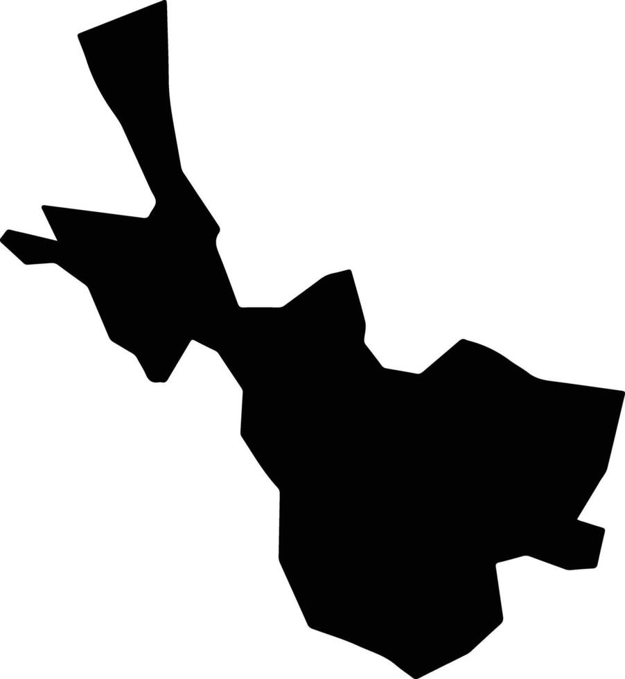 Odukpani Nigeria silhouette map vector
