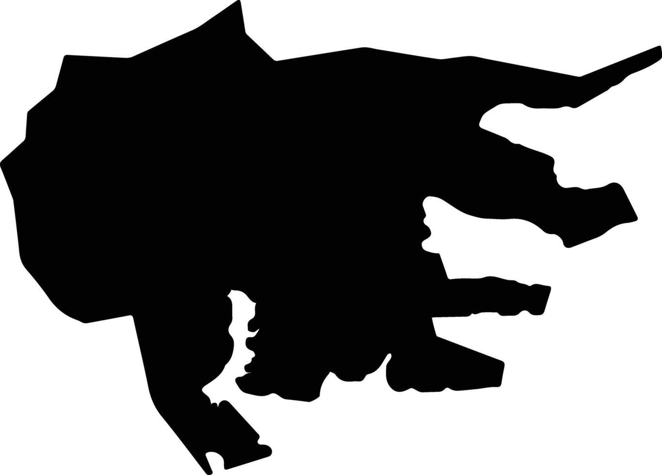 Ofunato Japan silhouette map vector