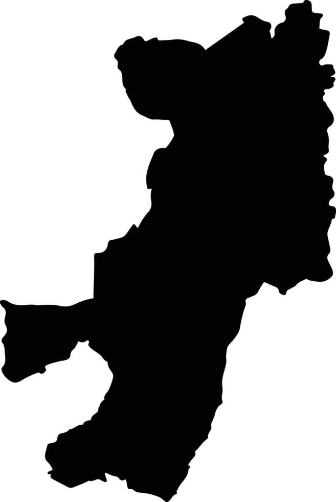Ogan Ilir Indonesia silhouette map vector