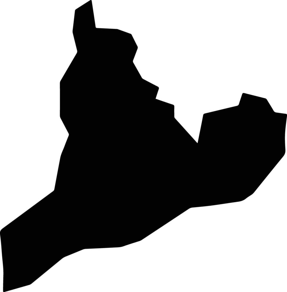 Ogou Togo silhouette map vector