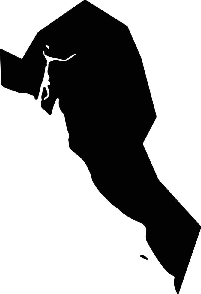 Ogu Bolo Nigeria silhouette map vector