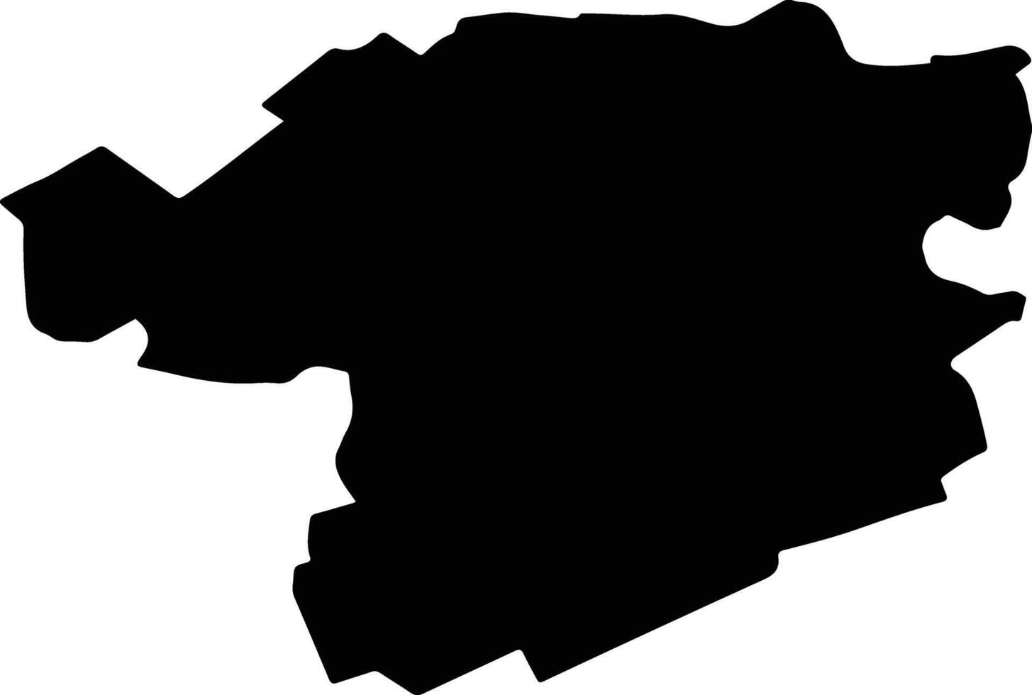 OGREZENI Romania silhouette map vector