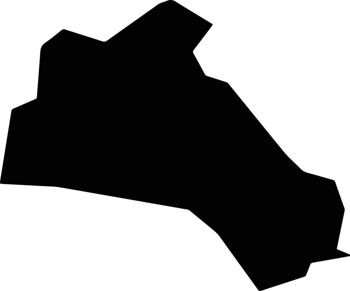Oguta Nigeria silhouette map vector