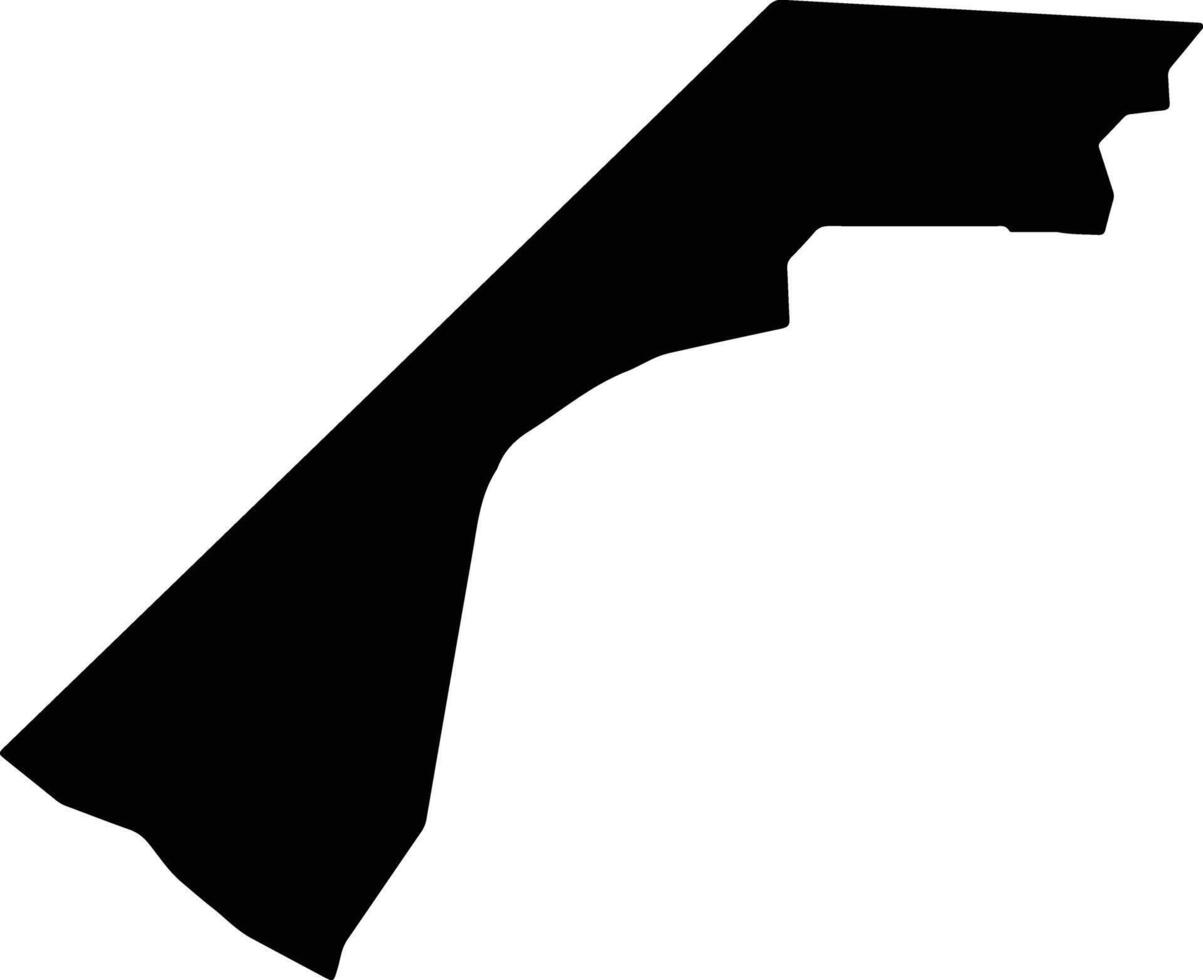 Ohangwena Namibia silhouette map vector