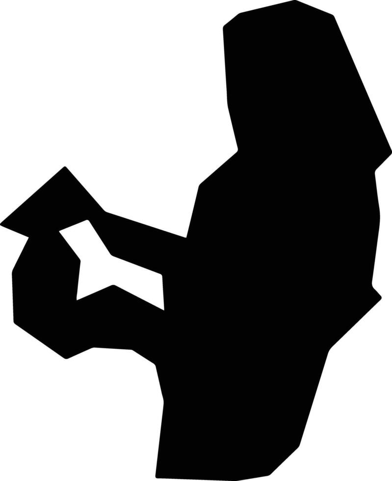 Ohaukwu Nigeria silhouette map vector