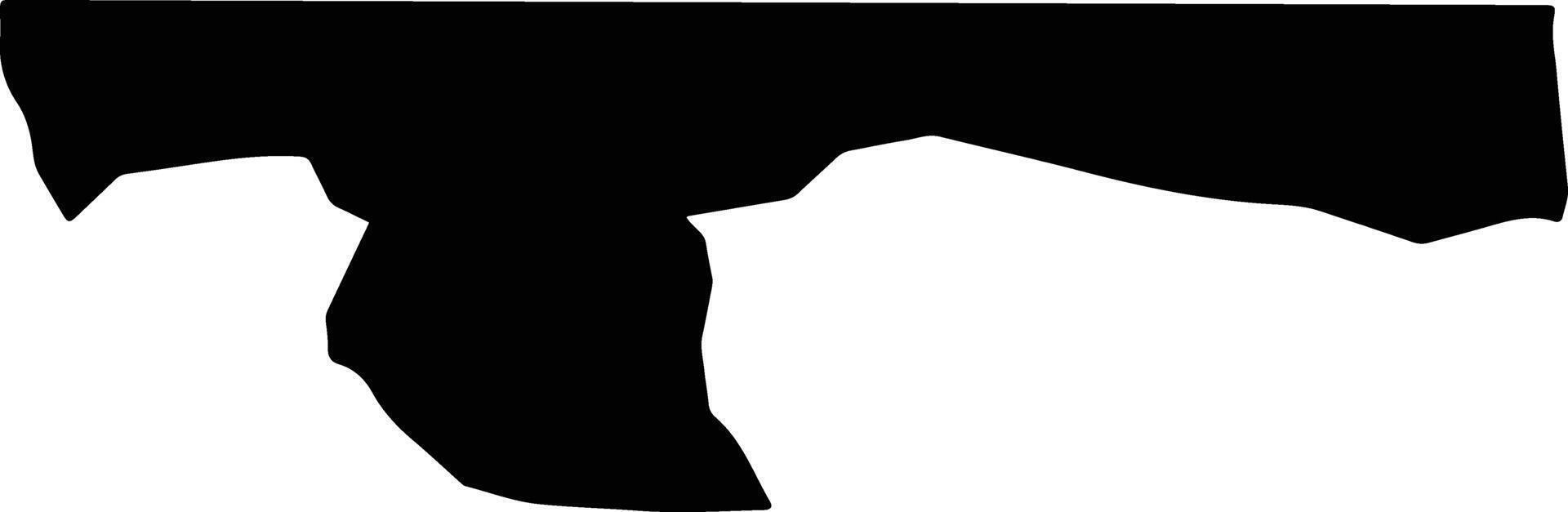 Okaku Namibia silhouette map vector