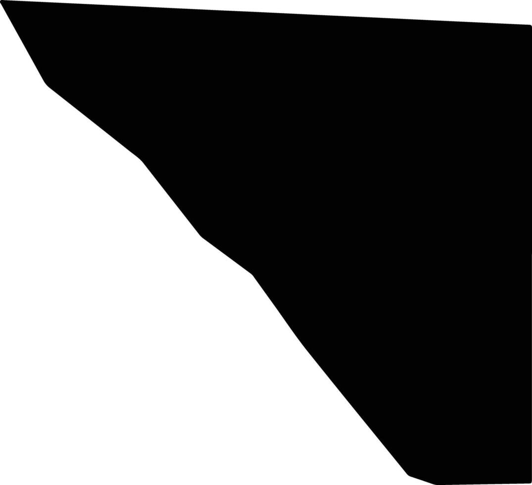 Okalongo Namibia silhouette map vector