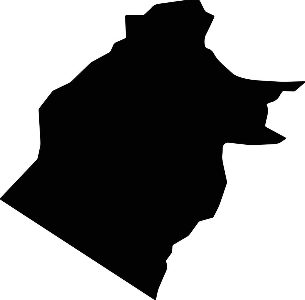 Okatana Namibia silhouette map vector