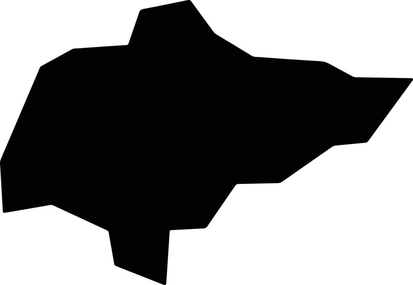 Okcheon gun South Korea silhouette map vector