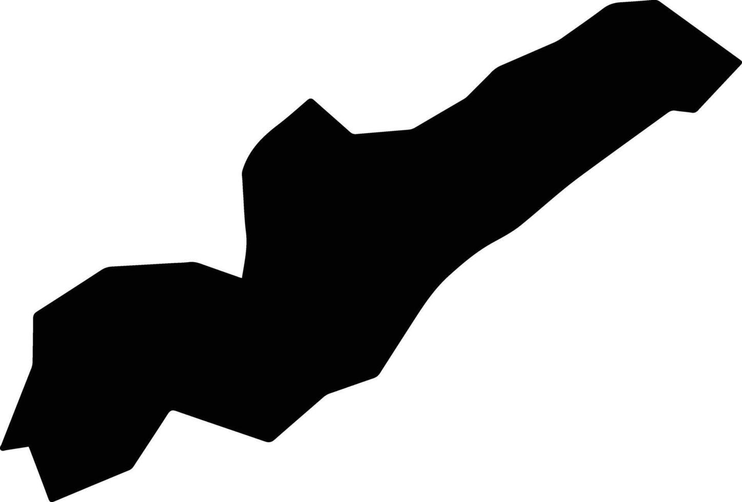 Okehi Nigeria silhouette map vector
