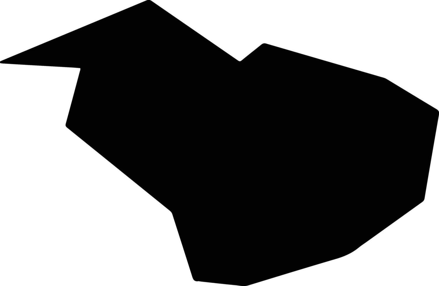 Okene Nigeria silhouette map vector