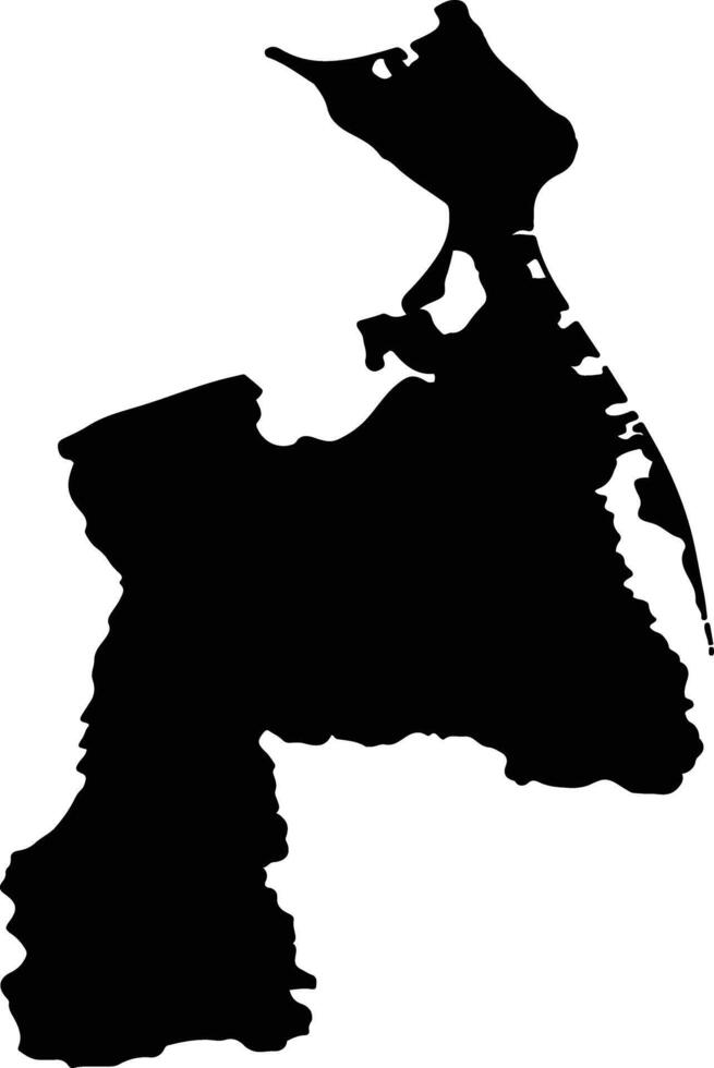 Okhinsky District Russia silhouette map vector