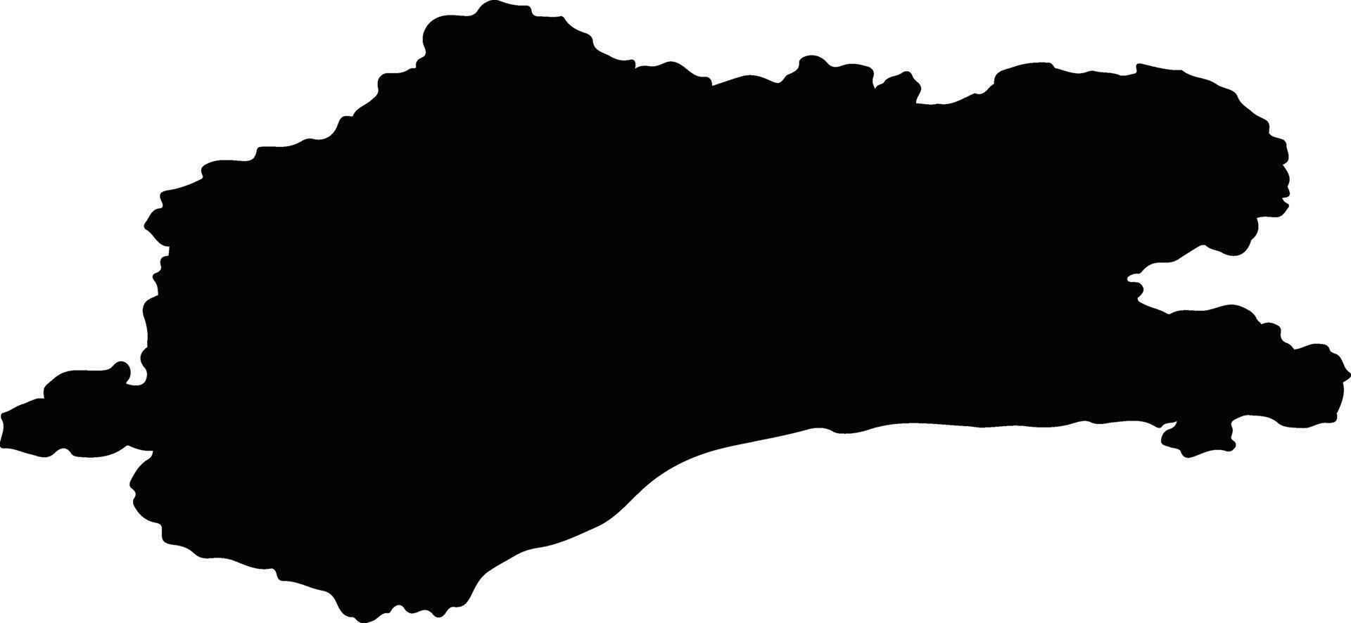 Okhotsky Rayon Russia silhouette map vector