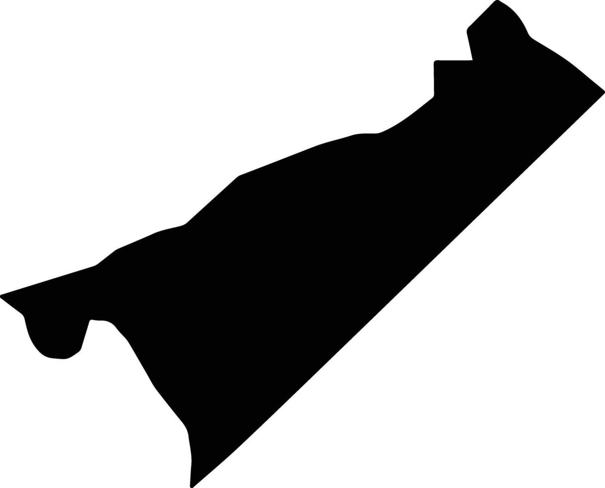 Okongo Namibia silhouette map vector