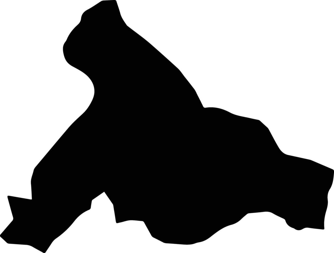 Okoyo Congo silhouette map vector