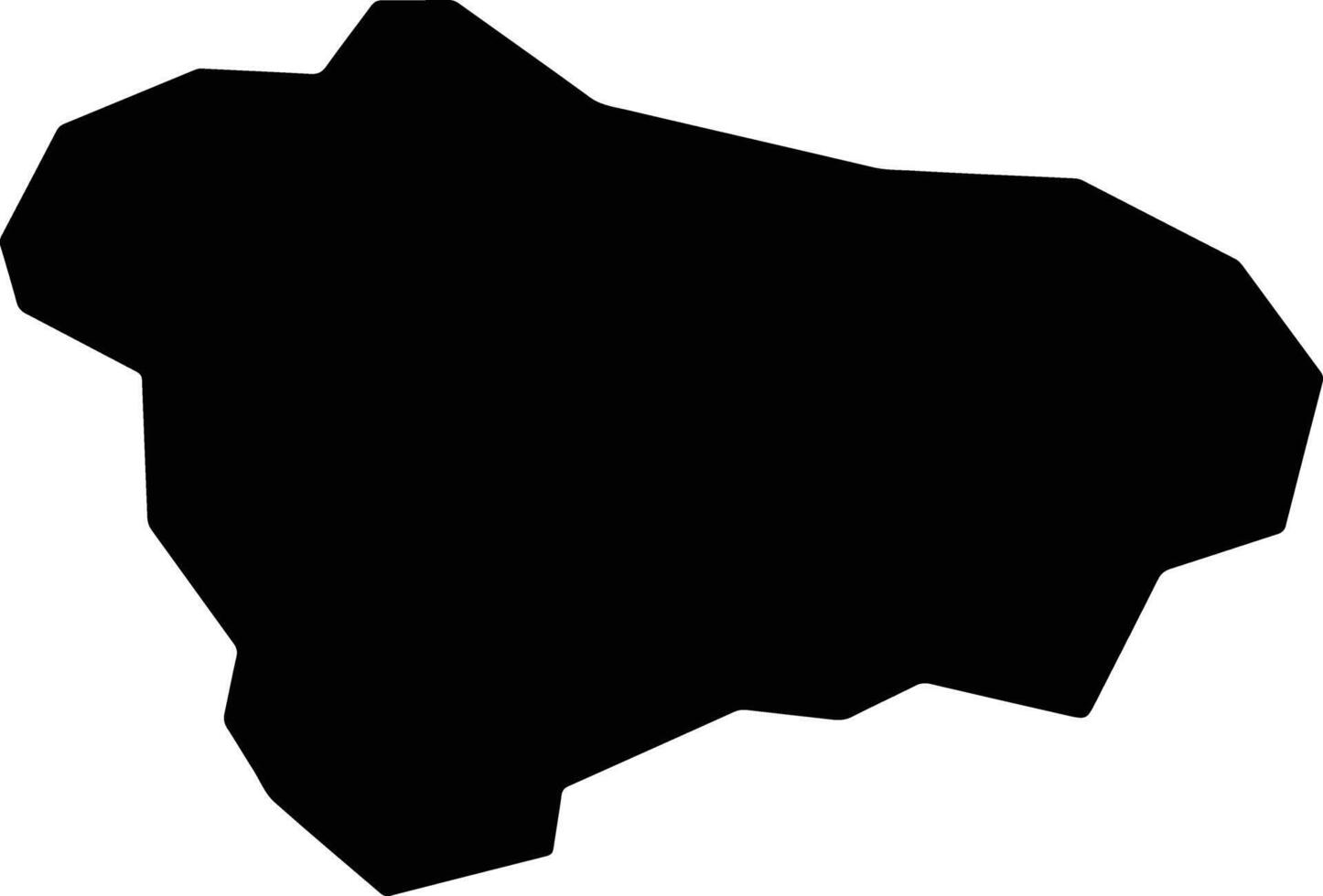 Okutama Japan silhouette map vector
