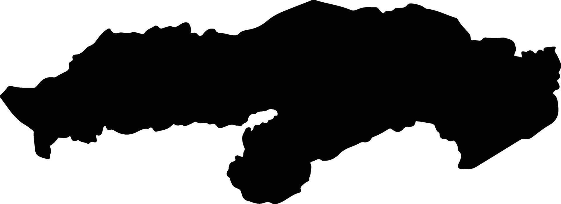 Olanchito Honduras silhouette map vector