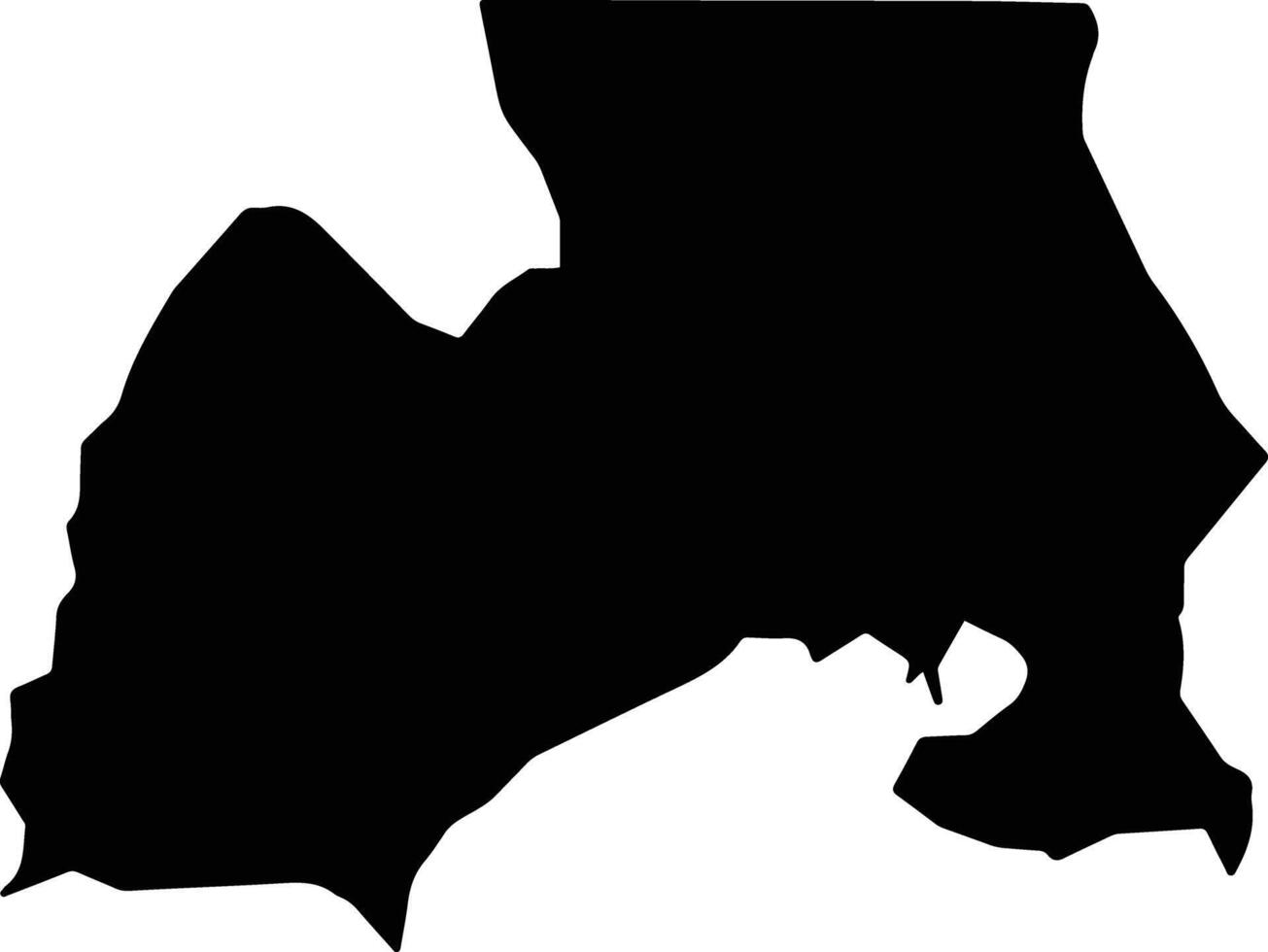 Old Harbour Bay Jamaica silhouette map vector