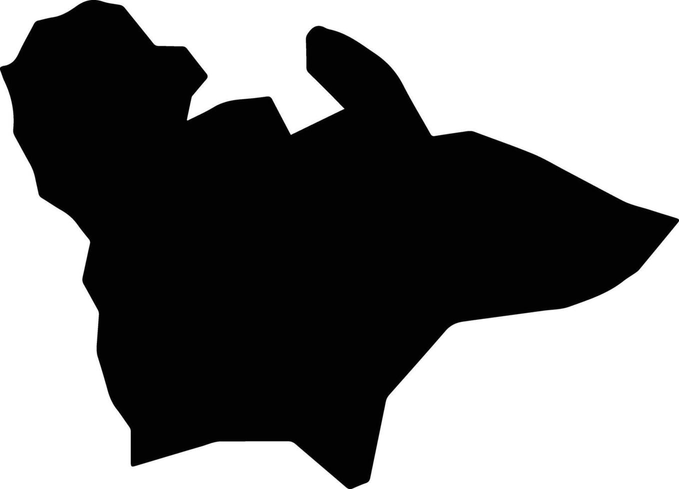 Old Tafo Municipal Ghana silhouette map vector