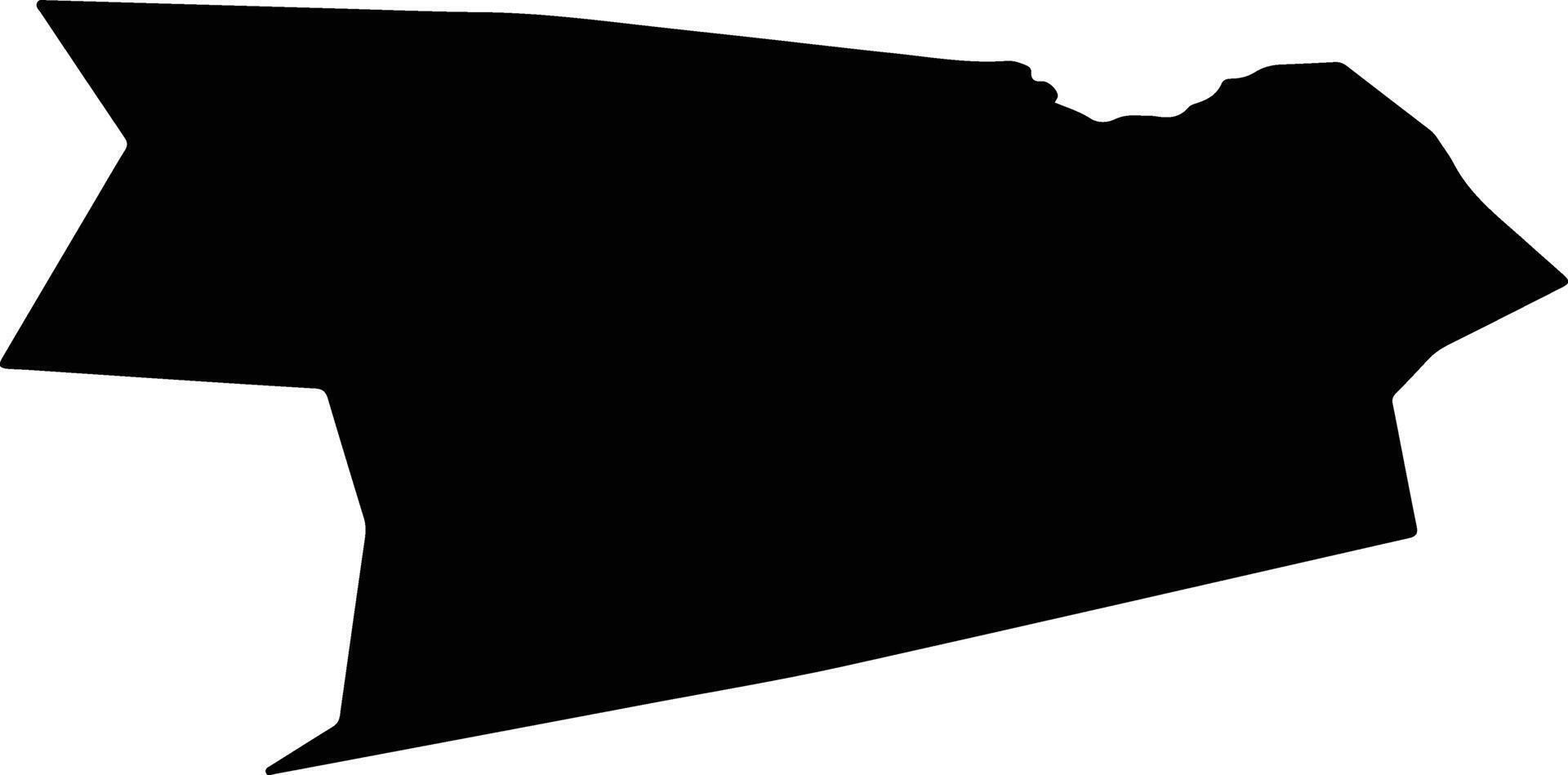 Olenegorsk Russia silhouette map vector
