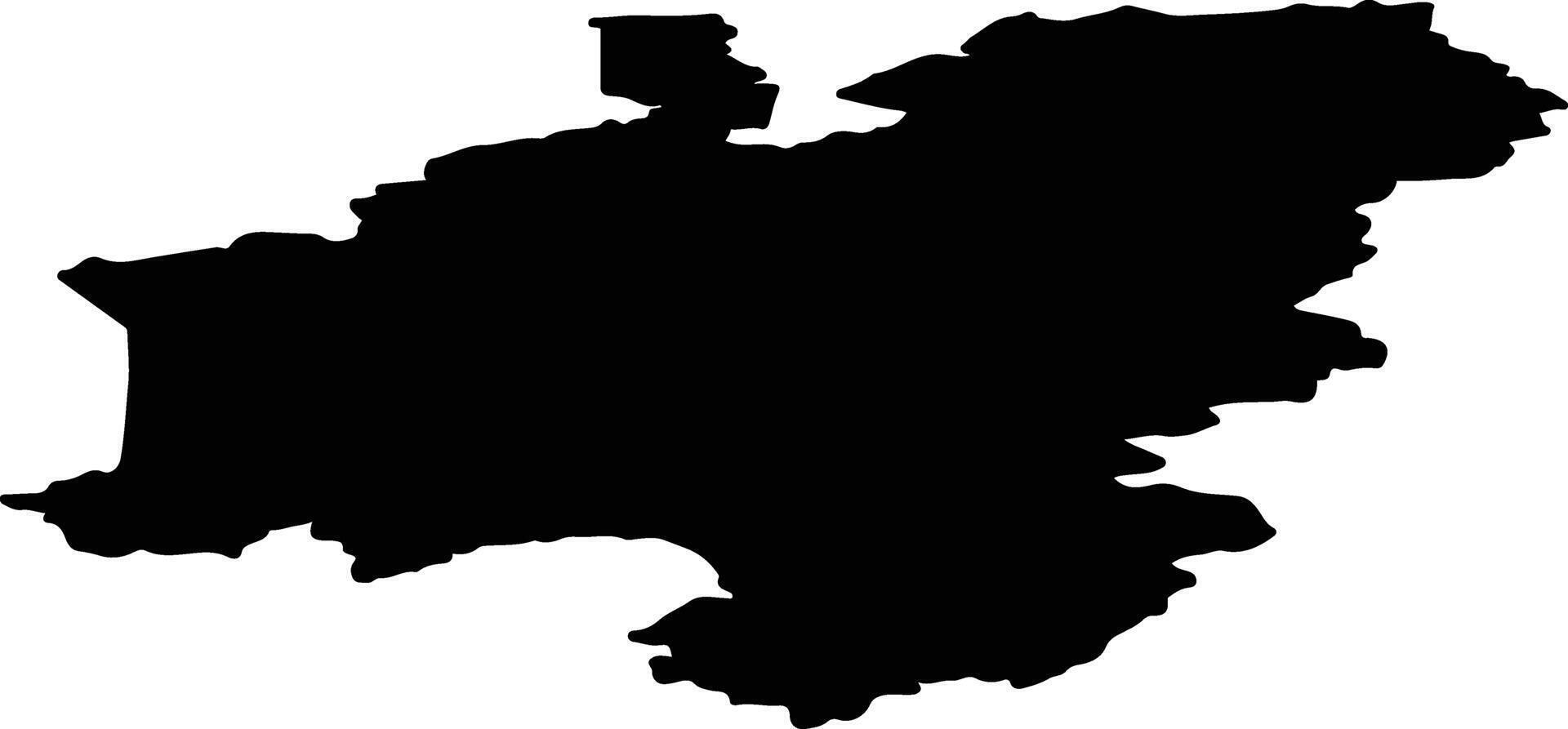 Olenyoksky Ulus Russia silhouette map vector