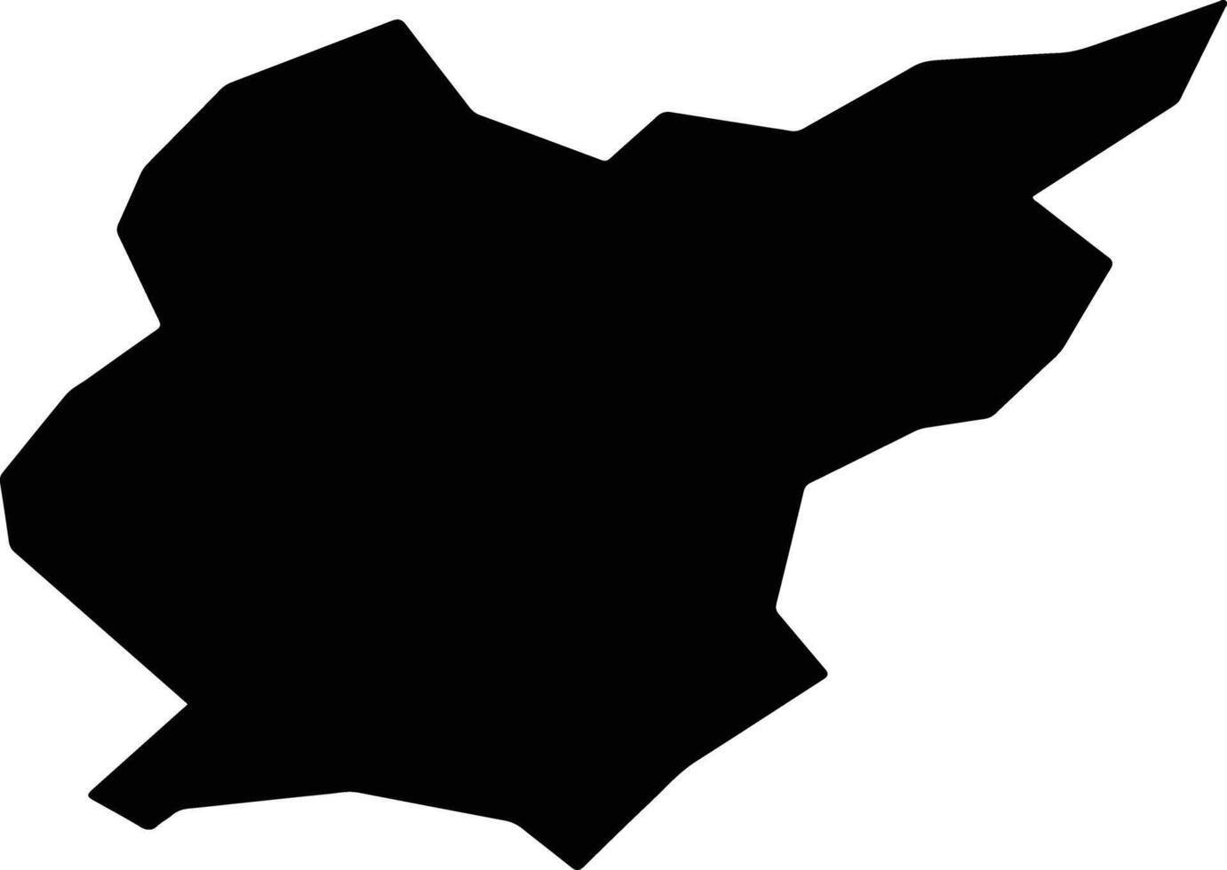 Olopa Guatemala silhouette map vector