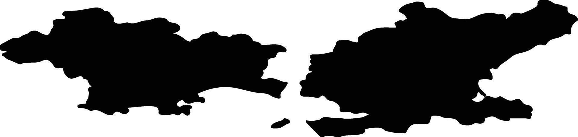 Olsky Urban District Russia silhouette map vector