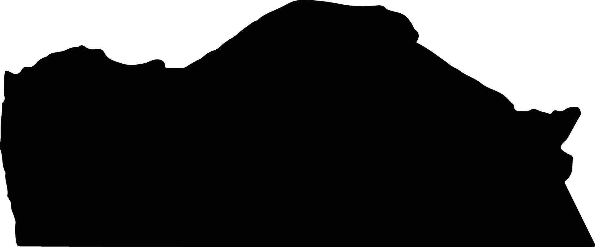 Olukonda Namibia silhouette map vector