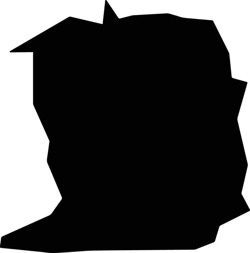 Oluyole Nigeria silhouette map vector
