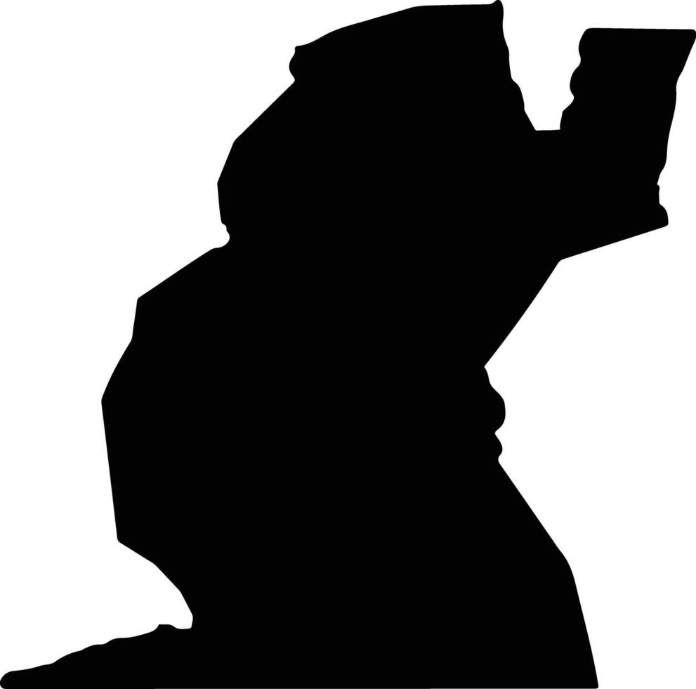 Ombadja Angola silhouette map vector
