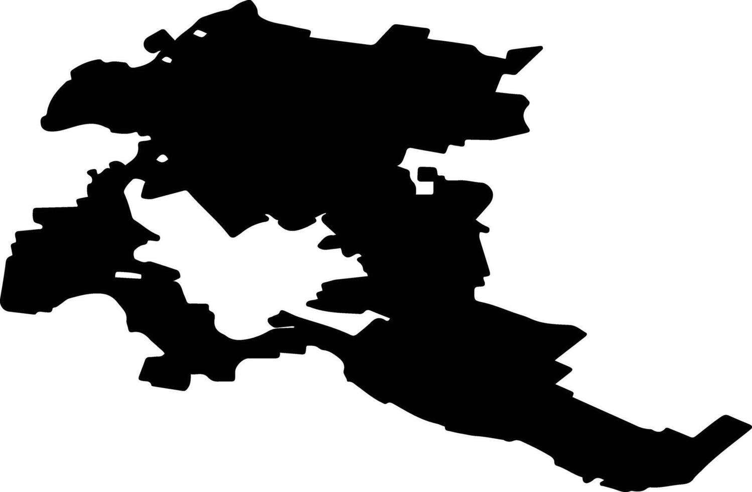 Omsky District Russia silhouette map vector