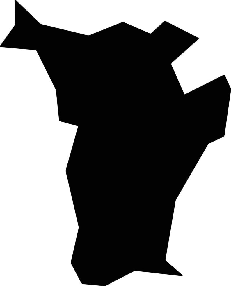 Ona Ara Nigeria silhouette map vector