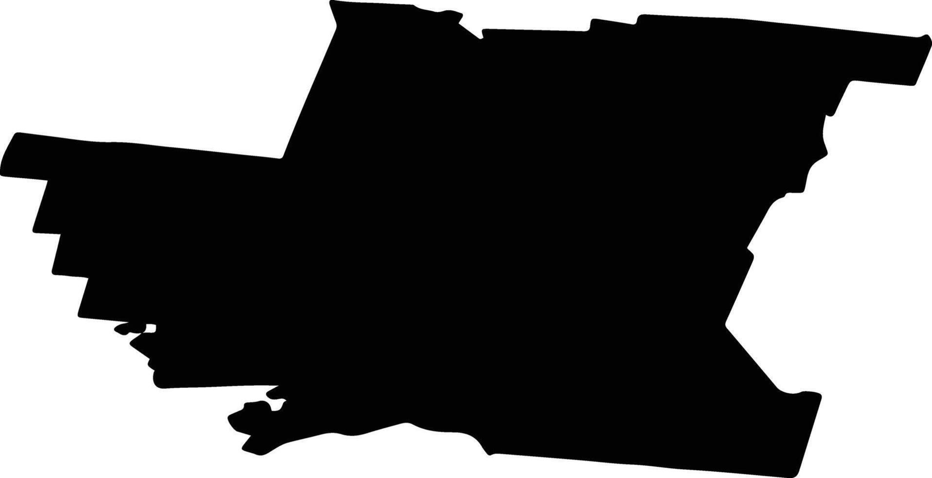 Omutninsky District Russia silhouette map vector