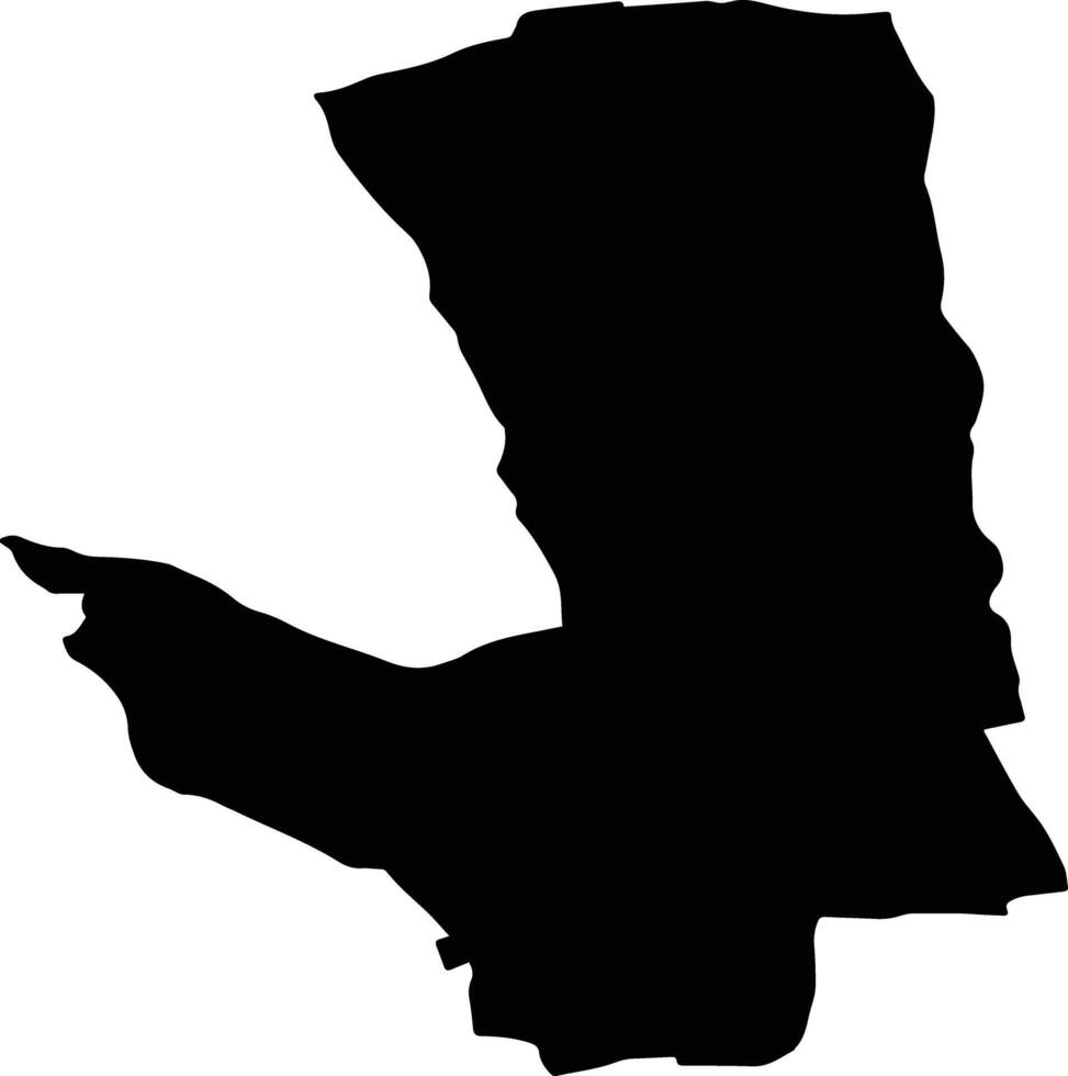 ONCESTI Romania silhouette map vector