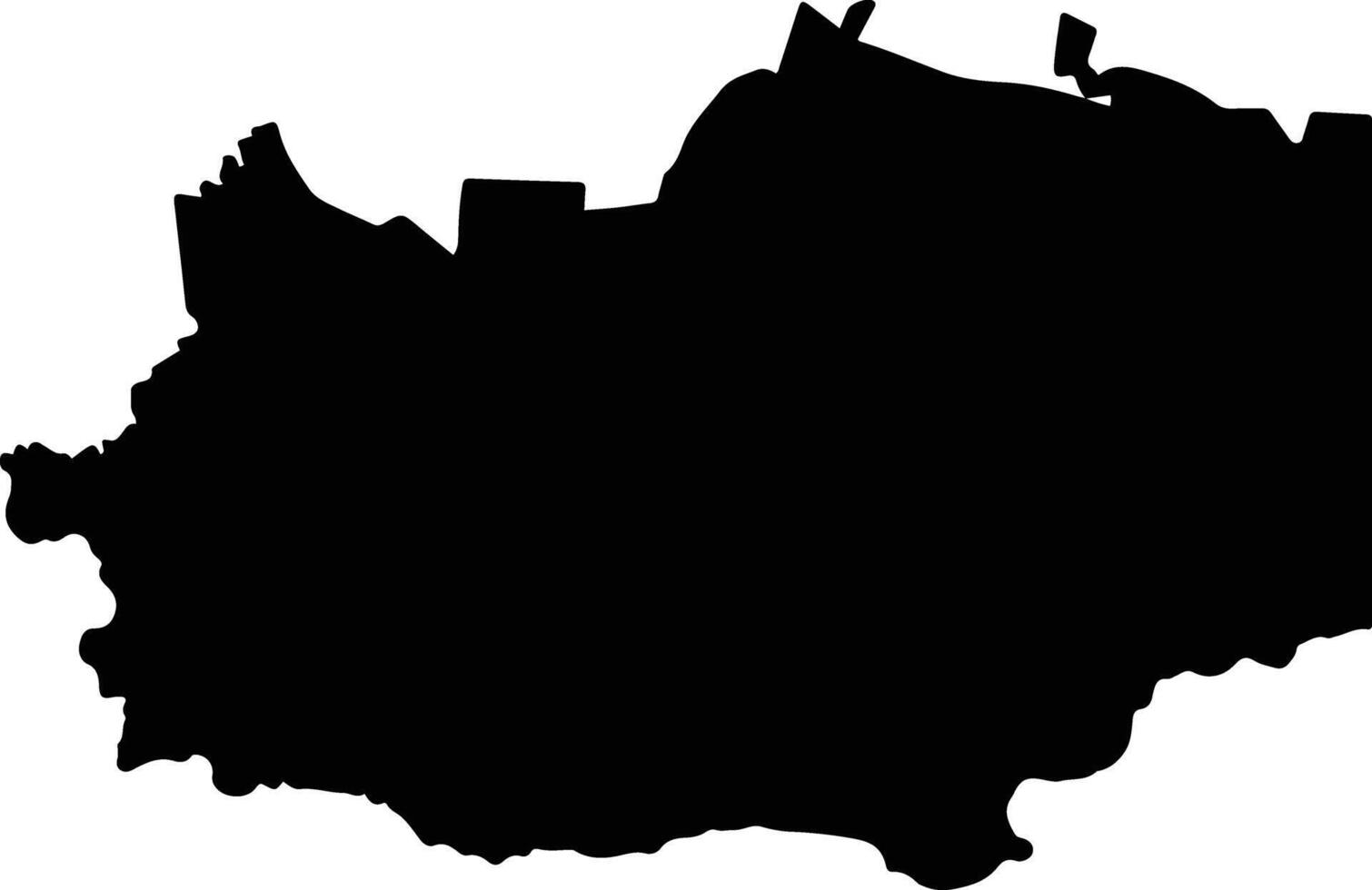 Oniipa Namibia silhouette map vector