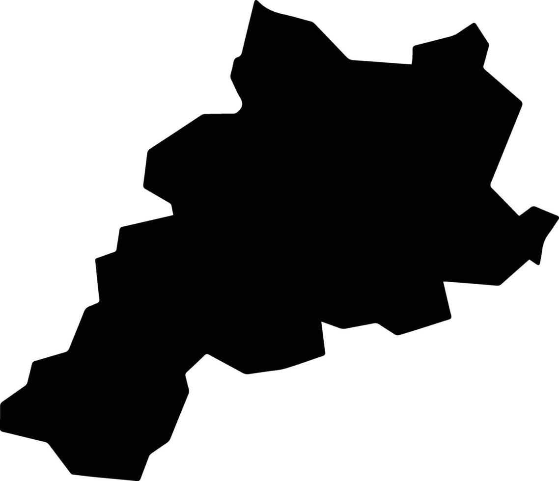 Oomachi Japan silhouette map vector