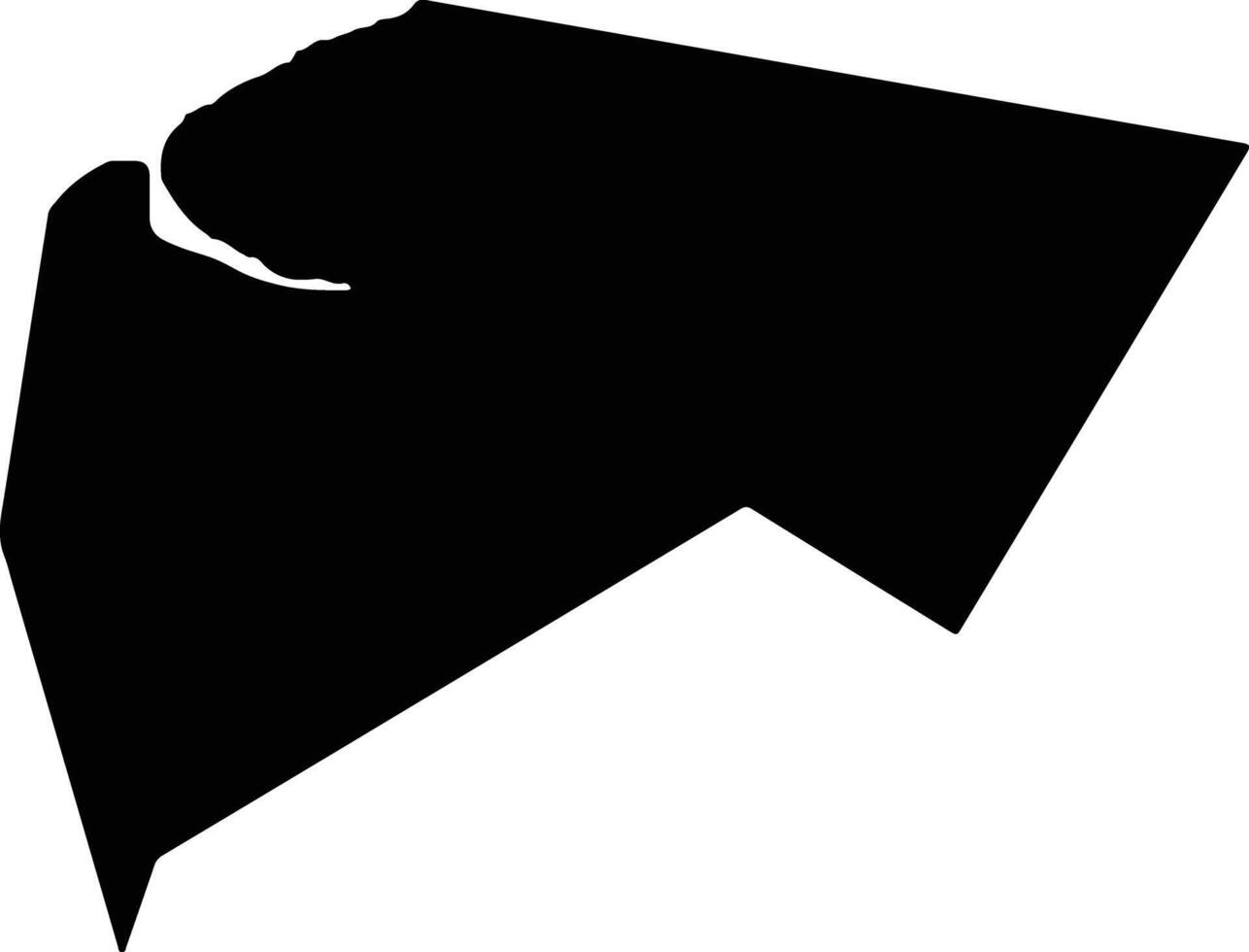 Oostelijke Polders Suriname silhouette map vector
